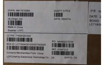 Lenovo 5M11S10364 MECH_ASM KB CCV GRE BL(Liteon)US BK