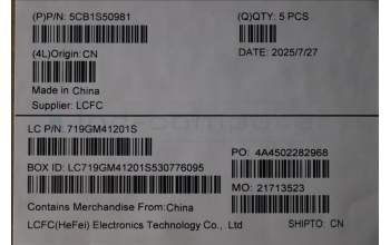 Lenovo 5M11S10369 MECH_ASM KB CCV HBW BL(Chicony)US BK