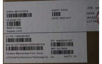 Lenovo 5M11S10379 MECH_ASM KB CCV POR BL(Liteon)UK BK