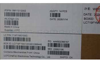 Lenovo 5M11S12002 MECH_ASM 2.8K,OLED,FHD IR,BK,Mt+Sum,FIFA