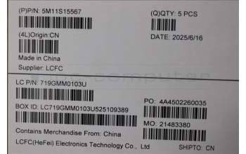 Lenovo 5M11S15567 MECH_ASM BL KB BK MG BEL LTN