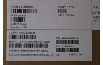 Lenovo 5M11S15633 MECH_ASM BL KB BK MG NORDIC LTN