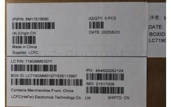 Lenovo 5M11S15690 MECH_ASM BL KB BK MG WW CZE/SLK LTN