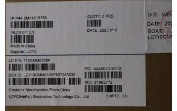 Lenovo 5M11S15750 MECH_ASM BL KB BK MG WW RUS LTN