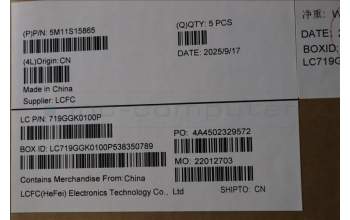 Lenovo 5M11S15865 MECH_ASM BL KB BK BEL SRX