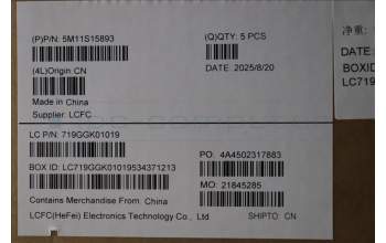 Lenovo 5M11S15893 MECH_ASM BL KB BK EST SRX