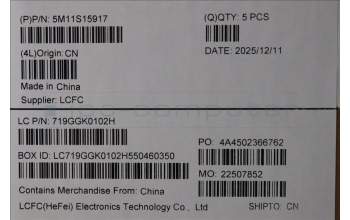 Lenovo 5M11S15917 MECH_ASM BL KB BK HBW SRX
