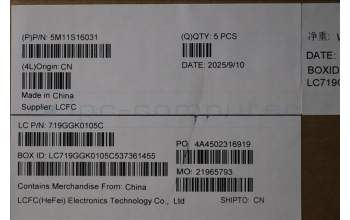 Lenovo 5M11S16031 MECH_ASM BL KB BK WW CZE/SLK LTN