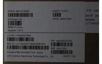 Lenovo 5M11S16095 MECH_ASM BL KB BK WW NOR LTN