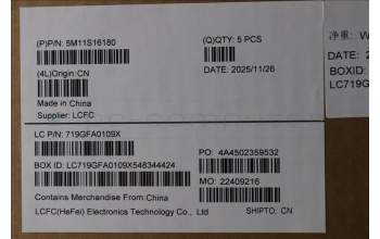 Lenovo 5M11S16180 MECH_ASM BL KB BK CZE/SLK CHY