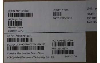 Lenovo 5M11S16207 MECH_ASM BL KB BK GER LTN