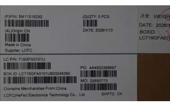 Lenovo 5M11S16292 MECH_ASM BL KB BK UKE CHY