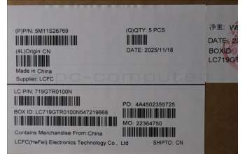 Lenovo 5M11S26769 MECH_ASM FRU KBD WC NOR (CHY)UK BK