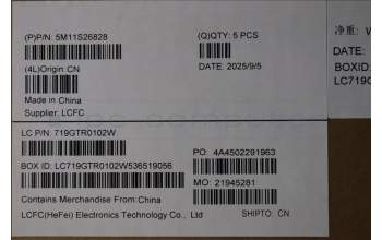 Lenovo 5M11S26828 MECH_ASM FRU KBD WC ARA BL(CHY)US BK