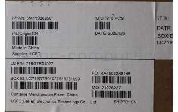 Lenovo 5M11S26850 MECH_ASM FRU KBD WC GER BL(SRX)UK BK