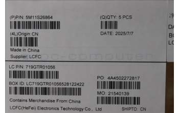 Lenovo 5M11S26864 MECH_ASM FRU KBD WC ITA BL(CHY)UK BK