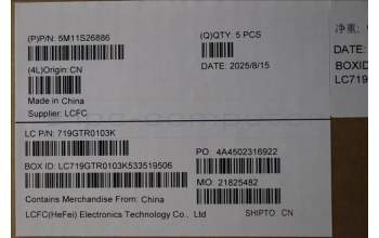 Lenovo 5M11S26886 C-Cover with keyboard, Slovenian, Black, Backlight, UK