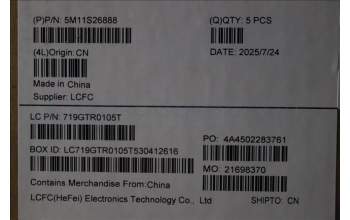 Lenovo 5M11S26888 MECH_ASM FRU KBD WC SWEFIN BL(CHY)UK BK