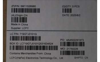 Lenovo 5M11S26980 C-Cover with keyboard, Danish, Black, UK