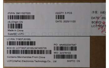 Lenovo 5M11S27020 MECH_ASM FRU KBD CCV BUL(Chicony)UK BK