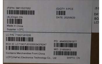 Lenovo 5M11S27052 MECH_ASM FRU KB CCV DEN BL(Chicony)UK BK