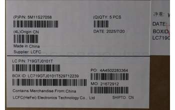 Lenovo 5M11S27058 MECH_ASM FRU KB CCV FRA BL(Chicony)UK BK