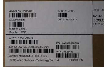 Lenovo 5M11S27092 MECH_ASM KB CCV SWE/FIN BL(Liteon)UK BK