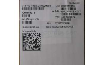 Lenovo 5M11S29881 MECH_ASM FRU MEASMGR-US-C NBL-BK-EUROENG