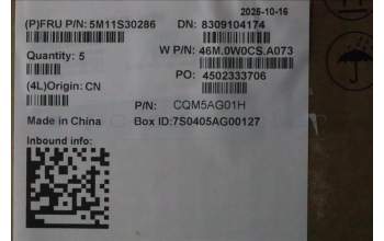 Lenovo 5M11S30286 MECH_ASM FRU MEASMGR-UK-C NBL-BK-CHY-ITA