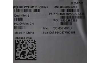 Lenovo 5M11S30325 MECH_ASM FRU MEASMUK-C BL-GR-CHY-BEL