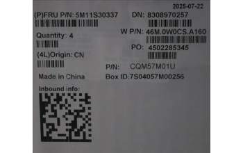 Lenovo 5M11S30337 MECH_ASM FRU MEASMUK-C BL-GR-CHY-CZE/SLK