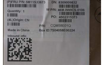 Lenovo 5M11S33673 MECH_ASM FRUMEASMUK-C NBL BK-CHY-UKE