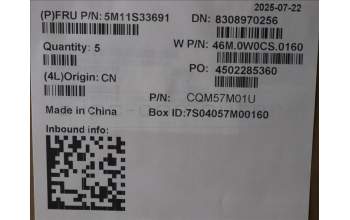 Lenovo 5M11S33691 MECH_ASM FRUMEASMUK-C BL BK-CHY-CZE/SLK