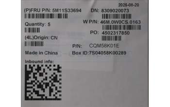 Lenovo 5M11S33694 MECH_ASM FRUMEASMUK-C BL BK-CHY-DEN