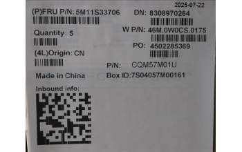 Lenovo 5M11S33706 MECH_ASM FRUMEASMUK-C BL BK-CHY-GER