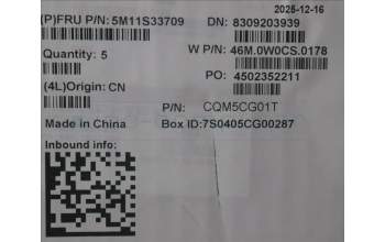 Lenovo 5M11S33709 MECH_ASM FRUMEASMUK-C BL BK-CHY-HUN