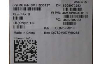 Lenovo 5M11S33727 MECH_ASM FRUMEASMUK-C BL BK-CHY-POR