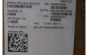 Lenovo 5M11S33739 MECH_ASM FRUMEASMUK-C BL BK-CHY-SWS