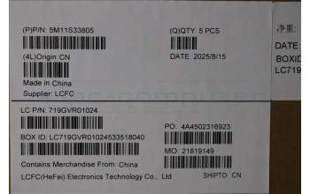 Lenovo 5M11S33805 MECH_ASM FRU BL KB BK FRA SRX