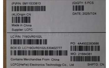 Lenovo 5M11S33813 MECH_ASM FRU BL KB BK GER SRX