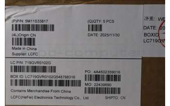 Lenovo 5M11S33817 MECH_ASM FRU BL KB BK GRE SRX