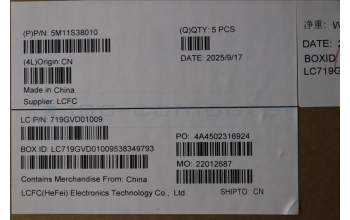 Lenovo 5M11S38010 MECH_ASM BL KB BK MG FRA LTN