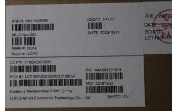 Lenovo 5M11S38090 MECH_ASM BL KB BK MG WW ARA CHY