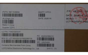 Lenovo 5M11S38094 MECH_ASM BL KB BK MG WW BEL LTN