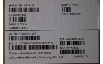 Lenovo 5M11S38118 MECH_ASM BL KB BK MG WW EURO ENG LTN