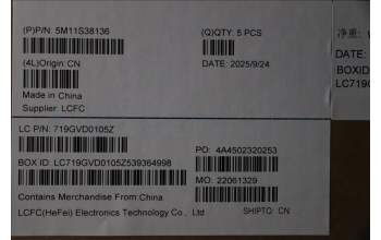 Lenovo 5M11S38136 MECH_ASM BL KB BK MG WW HUN LTN