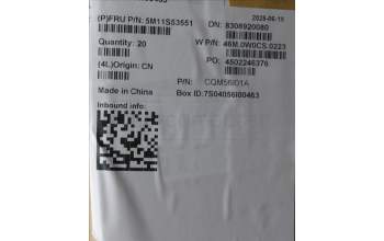 Lenovo 5M11S53551 MECH_ASM FRU MEASM D COVER CS BK L13 ITL