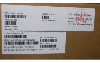 Lenovo 5M11T54162 MECH_ASM BKLT KB NP BK NORDIC PMX