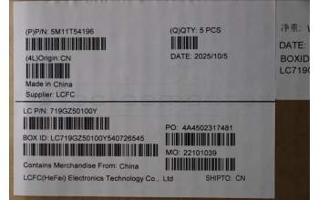 Lenovo 5M11T54196 MECH_ASM BKLT KB NP BK UKE LTN