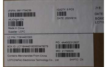 Lenovo 5M11T54239 MECH_ASM BL KB BK ENG SRX